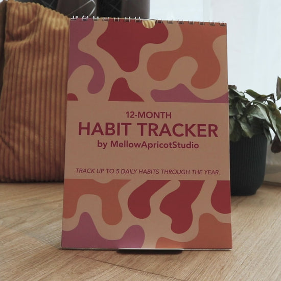 12-Month Moderns Habit Tracker by MellowApricotStudio - video flipping through all the pages