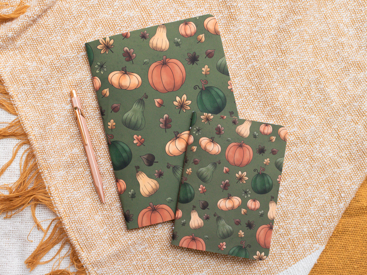 A6 Handmade Notebook with Pumpkin Design