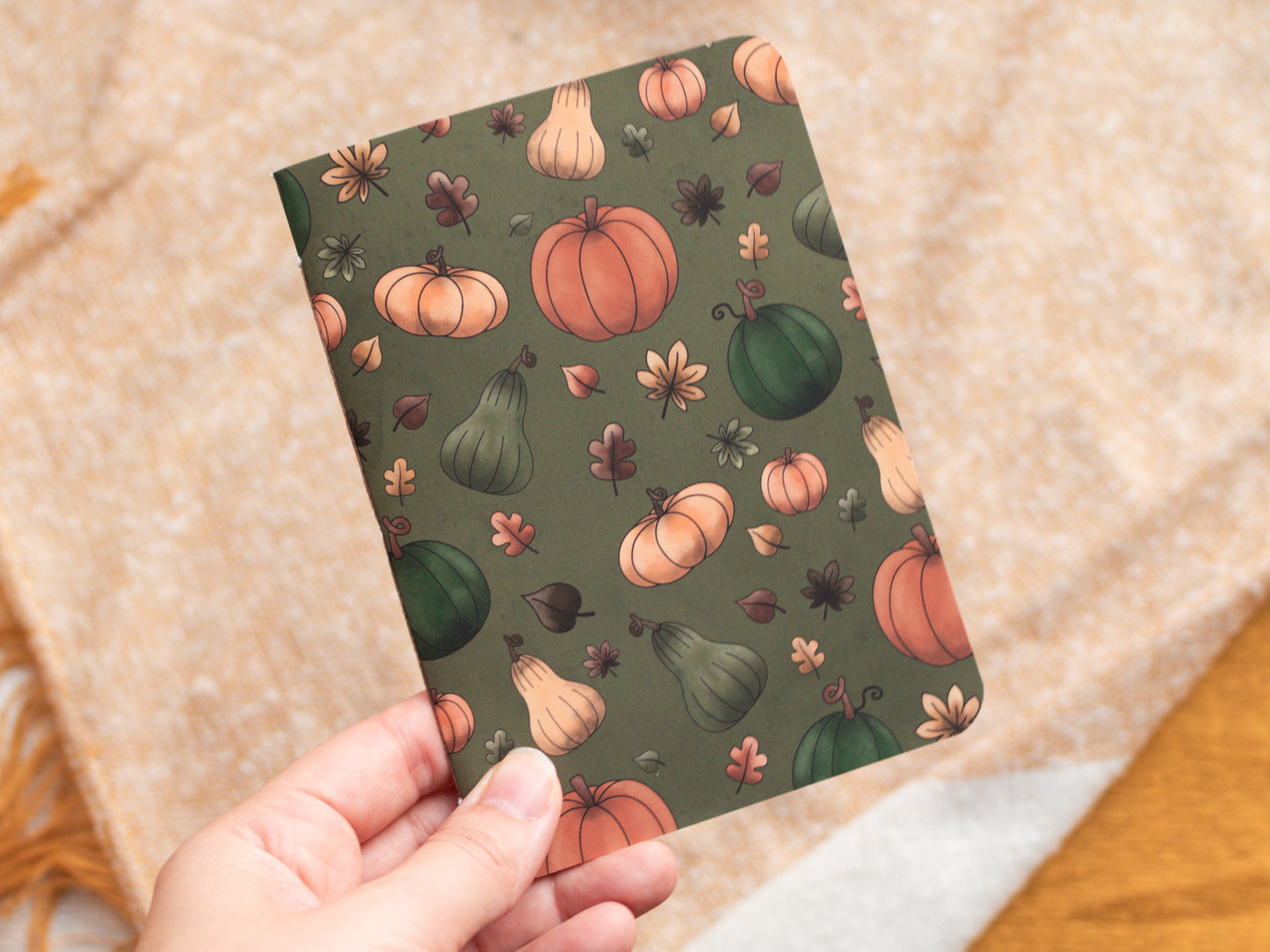 A6 Handmade Notebook with Pumpkin Design