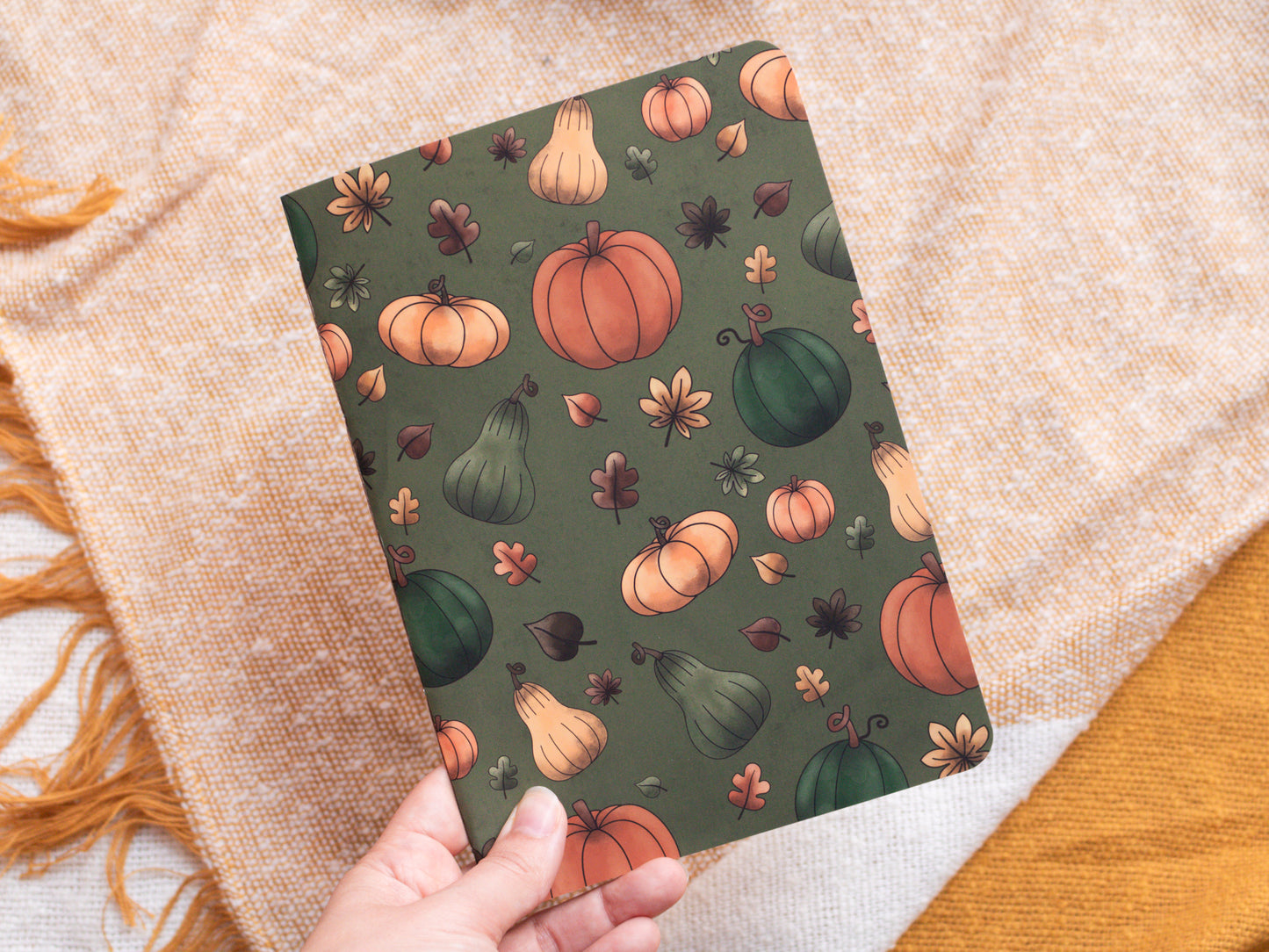 A5 Handmade Notebook with Pumpkin Design